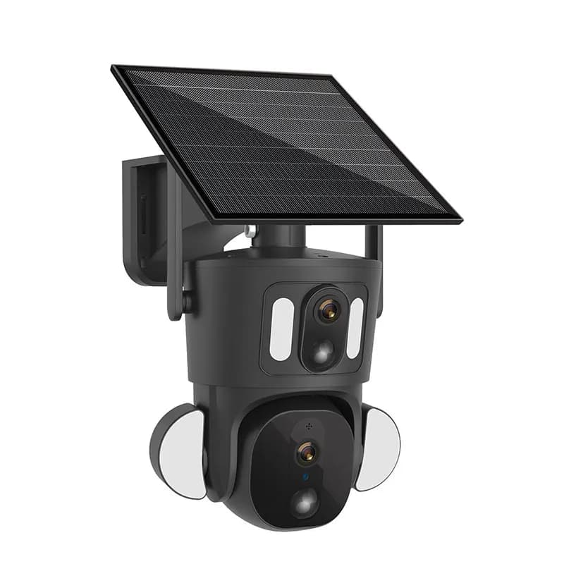 4MP Ubox APP Dual Lens Solar Power WIFI/4G Telecamera IP Dome a colori AI Rilevazione umanoide Sicurezza domestica CCTV Baby Monitor