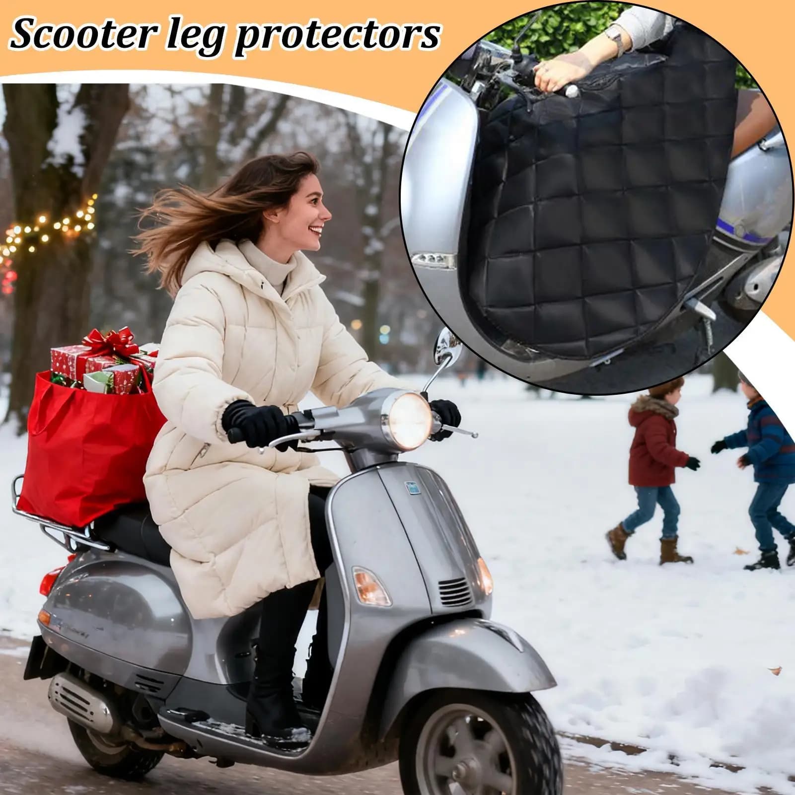 Coprigambe invernale per moto Grembiule antivento Scooter Protezione per gambe in cotone caldo per scooter da moto per la stagione fredda Guida all'aperto