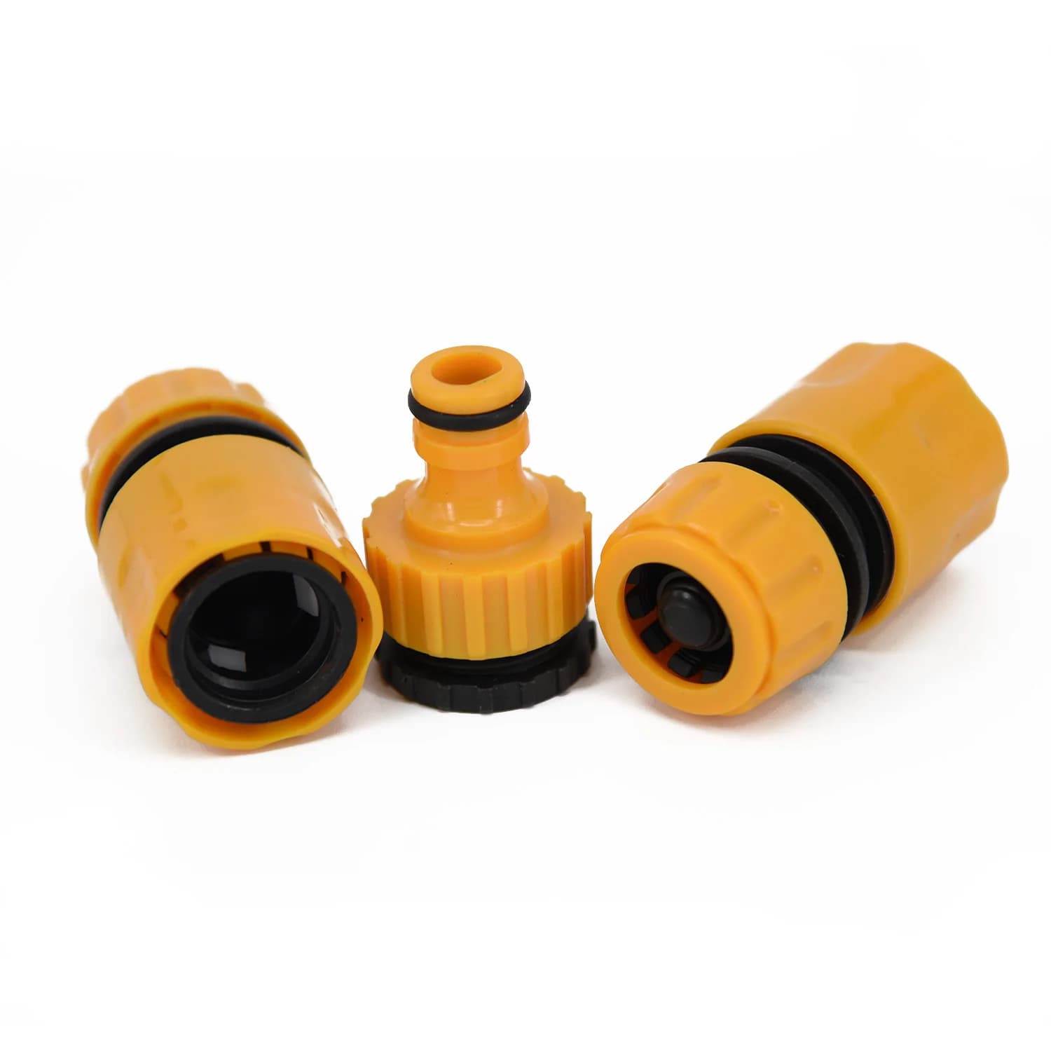 Set di 3 Connettori per Tubi da 1/2 Pollice per Rubinetto da Giardino con Costruzione in ABS e PP per Uso in Giardino, Balcone e Lavaggio Auto