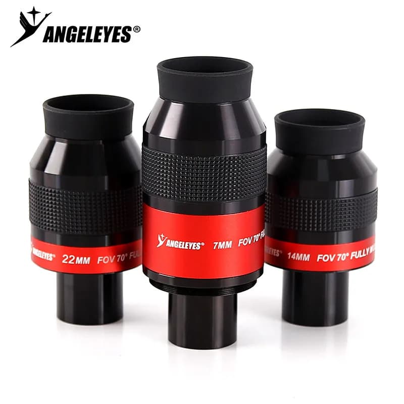 Angeleyes 70 ° FMC 7/14/22mm 1.25 '' campo piatto autofocus oculare ultra grandangolare accessori per telescopio astronomico ad alta potenza