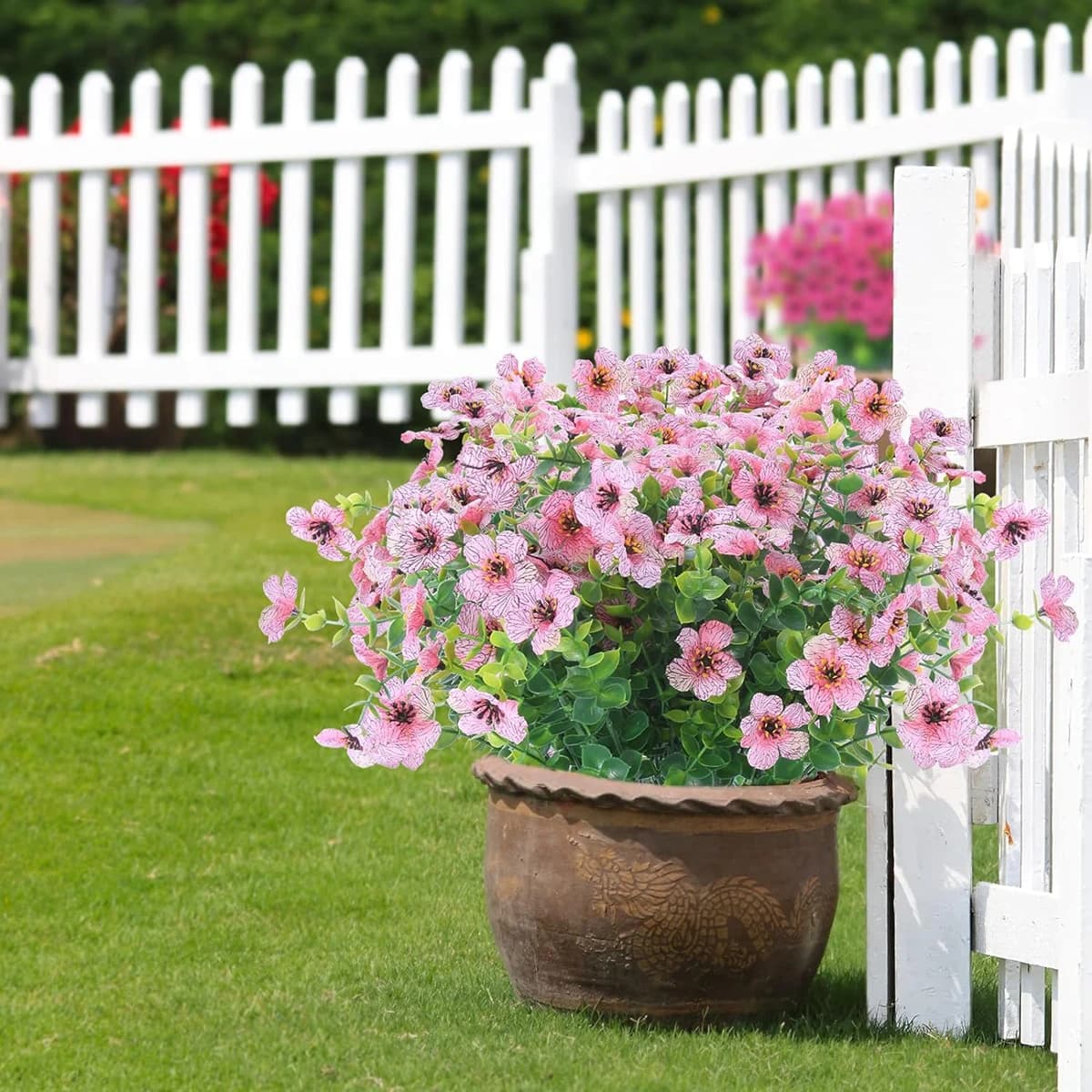 Fiori Artificiali, Piante di Eucalipto e Violette per Decorazioni Matrimoniali, Casa, Tavolo, Vaso, Giardino, Bonsai, Regali Fai-da-Te per la Festa della Mamma