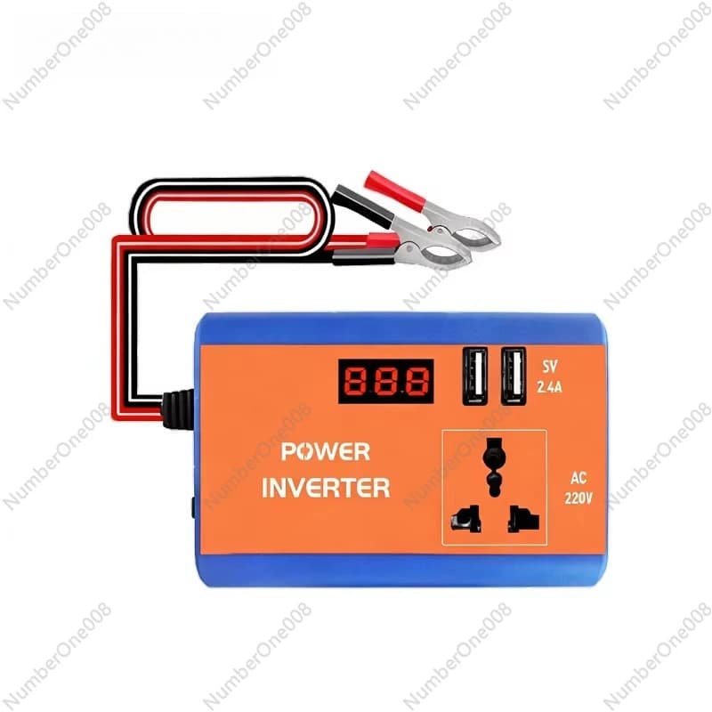 Inverter di Potenza 150W da DC 12V a AC 220V con Doppia Porta USB, Display Digitale e Caricatore Intelligente per Casa e Auto, Uscita 50Hz