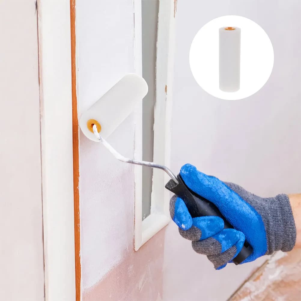 10 Pezzi Ricambi Rulli in Schiuma da 4 Pollici, Coprirullo in Spugna Piccoli e Mini per Pittura Murale, Mobili e Progetti Fai-da-te