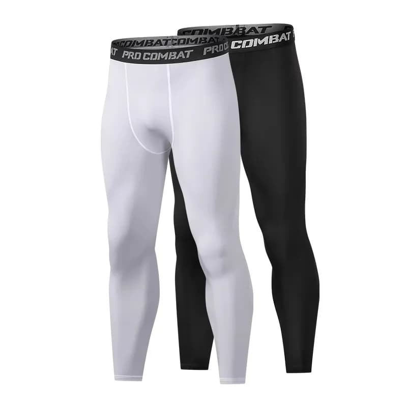 Pantaloni a Compressione da Uomo, Leggings Traspiranti, Abbigliamento Sportivo, Pantaloncini da Corsa e Allenamento