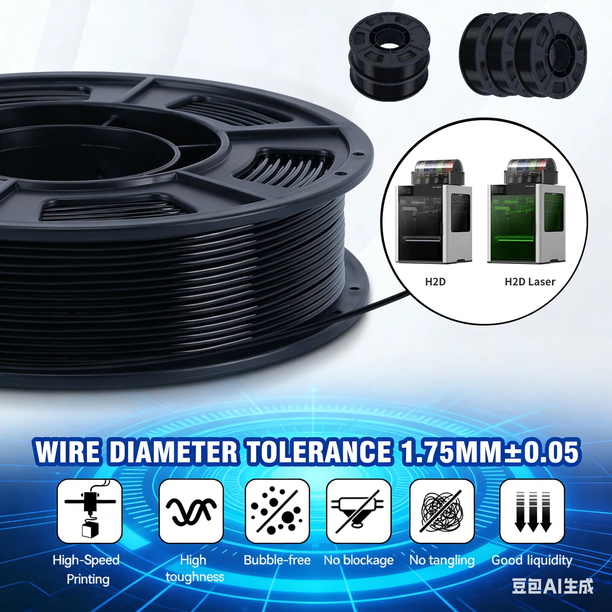 Filament 300G TPU-95A 3D Printer Flexible Filament Plastic Material TPU Filament for Most 3D Printing Filament No Bubble