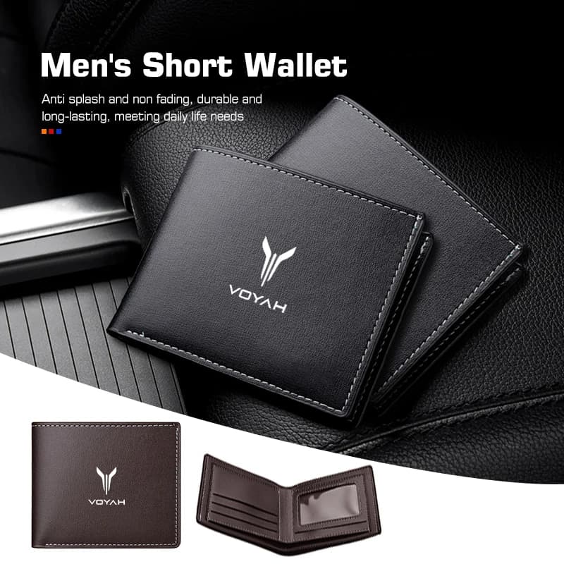 Men Wallet Leather Credit ID Card Holder Billfold Purse Storage Accessories For Voyah Free Dreamer Zhuiguang H53 Dongfeng