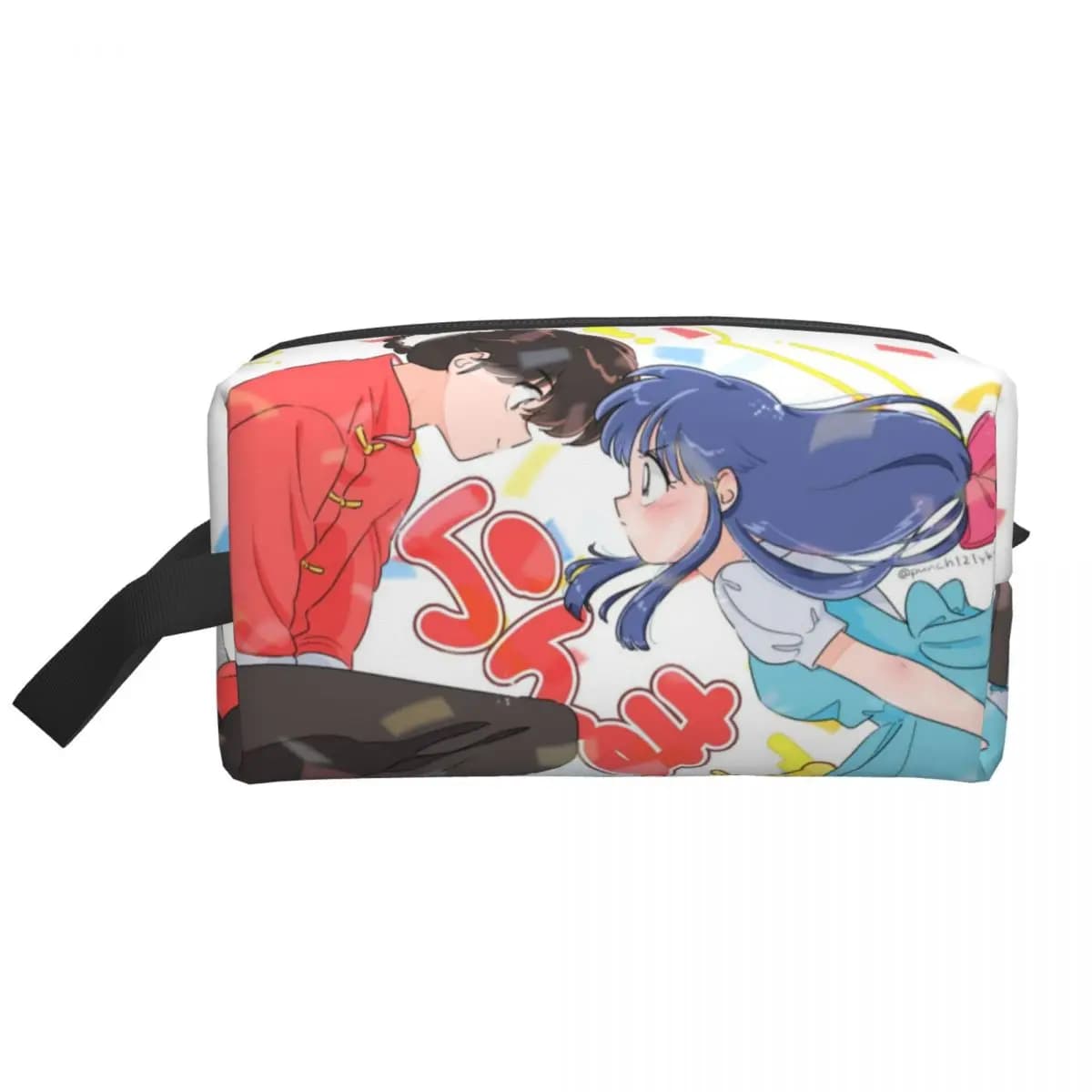 P Chan Ranma Akane Anime Pencil Case for Studen Pen Box Pencil Bag Stationery Supplies Women Cosmetic Bag