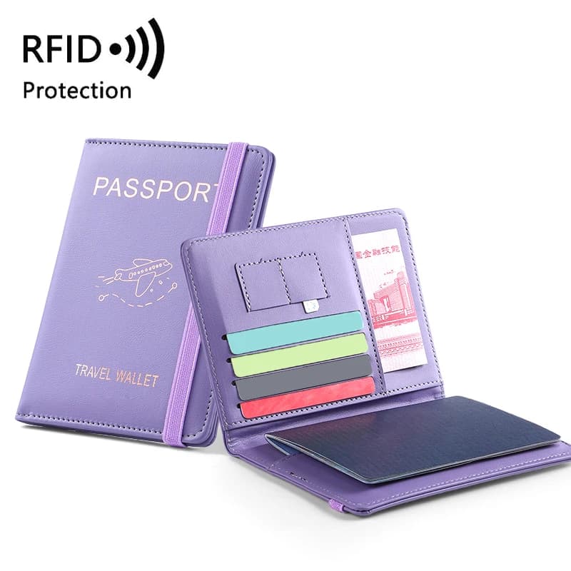 Custodia impermeabile per passaporto Custodia da viaggio Portafoglio per carte di credito in pelle PU Simpatico libro per passaporto Borsa da alpinismo Regalo di Natale