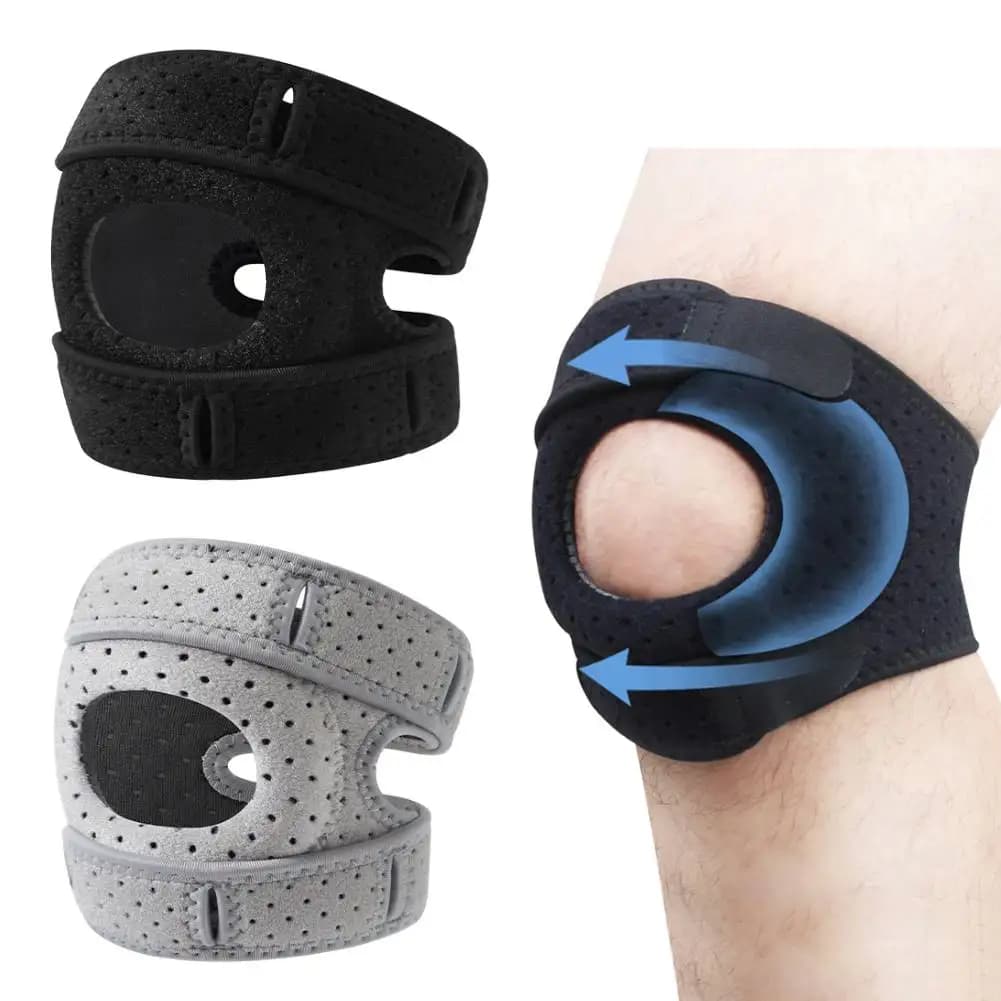 Ginocchiera rotulea Supporto rotuleo aperto regolabile Cinghia di supporto per ginocchio rotuleo per lesioni Corsa Sport e allenamenti