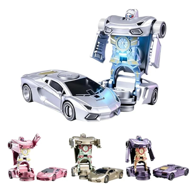 Transforming Robot Car Fidget Spinner 2-in-1 Decompression Toy Anti-Stress Deformation Vehicle Toy for Adults Gift