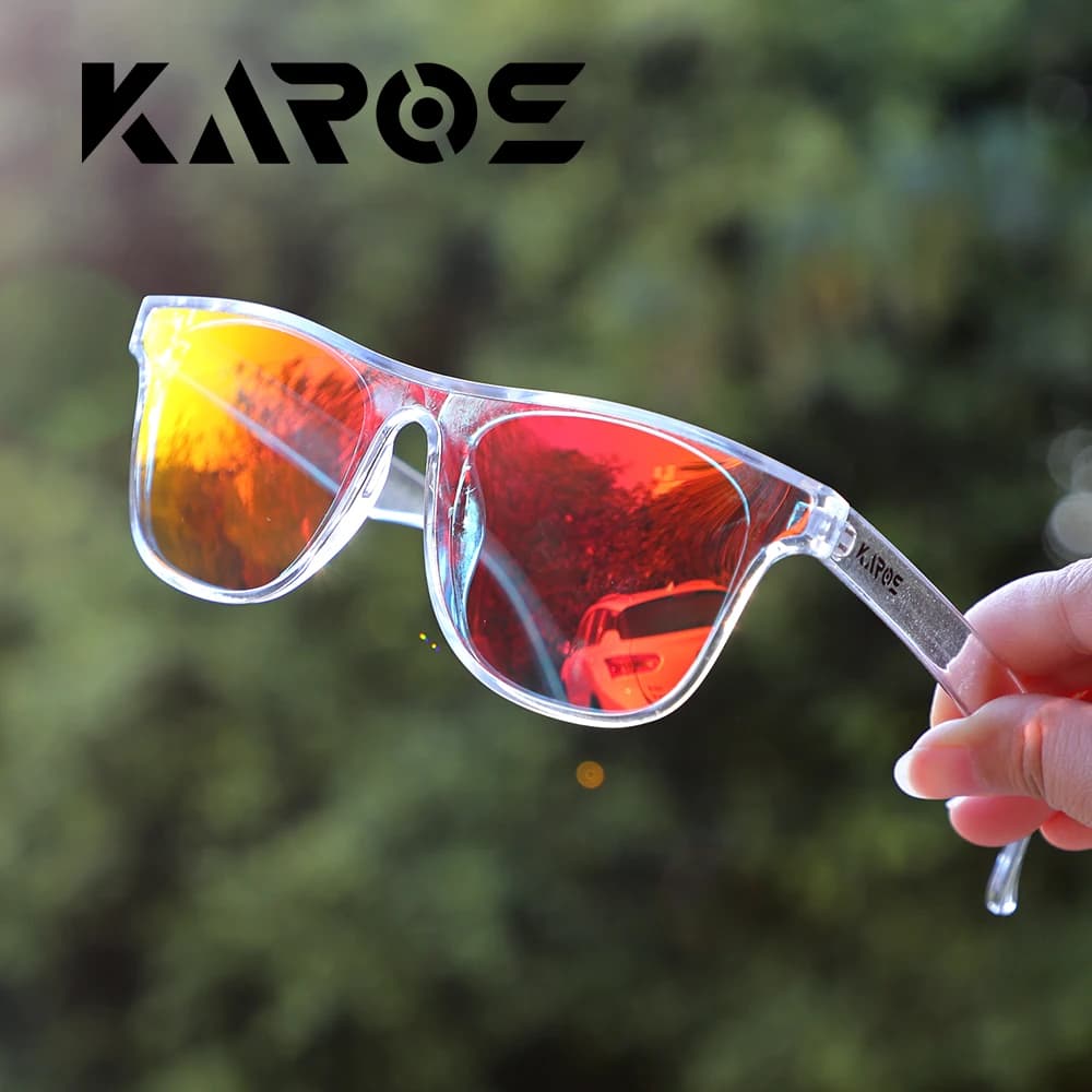 Occhiali da sole Karos Fashion con lenti UV400, protezione UV, adatti per uomo e donna, sport all'aria aperta, viaggi, guida, pesca YZ2016