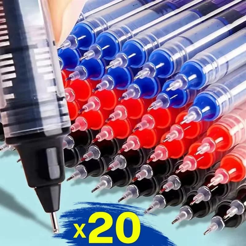 1-20 Pz/set di Alta Qualità Tipo di Ago Penne Gel Dritto Penna A Sfera Inchiostro Liquido Kawaii Cancelleria Scuola Ufficio Forniture di Scrittura