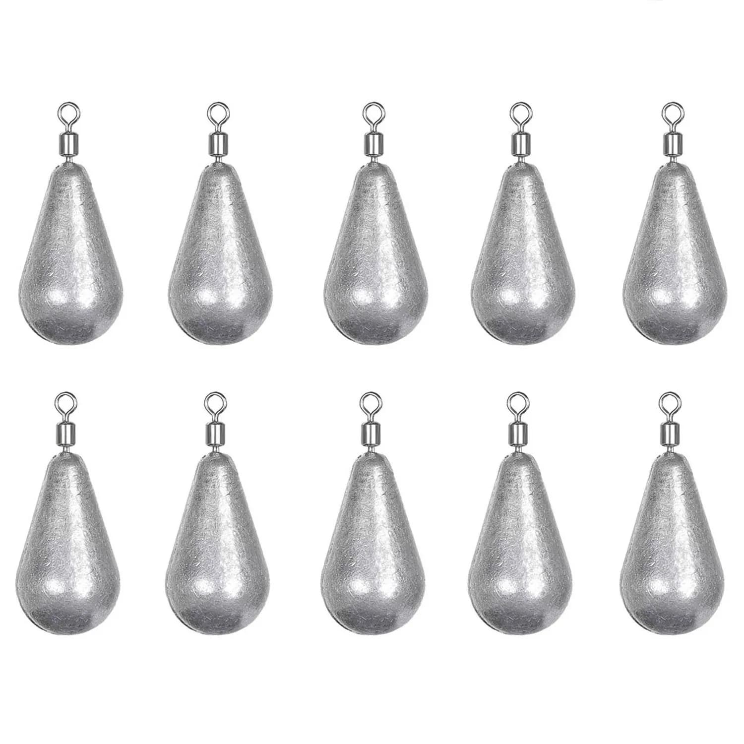 10 pcs/lot Fishing weight Piombini 3.5g 5g 7g 10g 14g 20g Esca Morbida Zavorra Bass Fishing Equipment Accessories