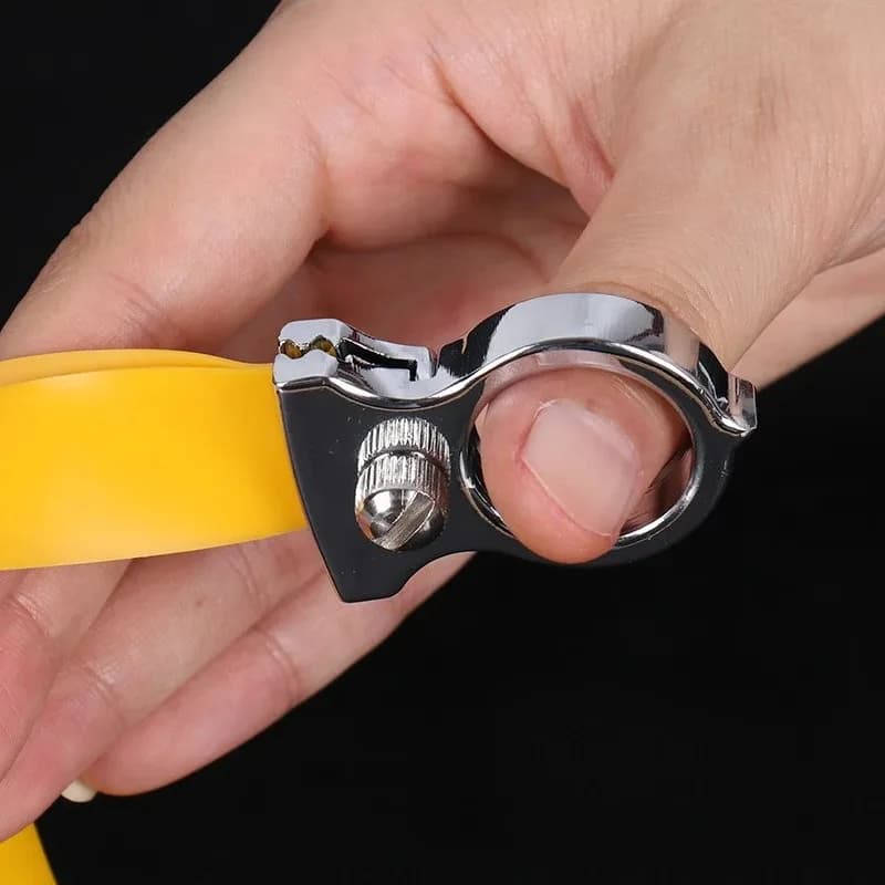 Outdoor Competitive Slingshot Frameless finger ring Slingshot Without Frame Fast Press Ring Flat Leather No Binding Slingshot