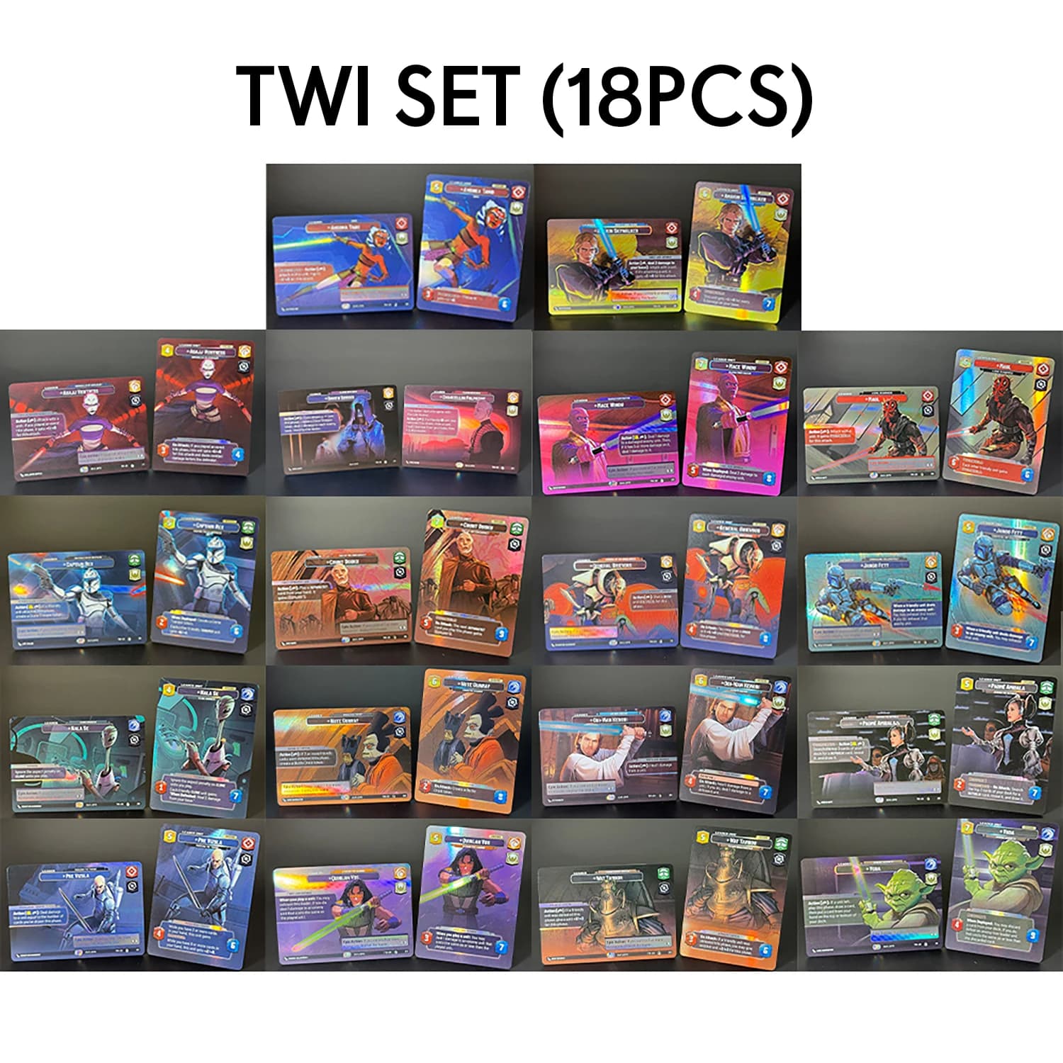 SWUDB Foil Proxy Gioco di carte Set completo Twilight of the Republic (TWI) Jump to Lightspeed (JTL) Carte collezionabili da tavolo Collezionista di inglese