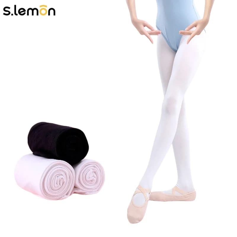 Leggings da danza senza cuciture per bambini – Leggings da balletto bianchi senza cuciture per ragazze, abbigliamento da danza leggero e traspirante per la primavera e l'estate