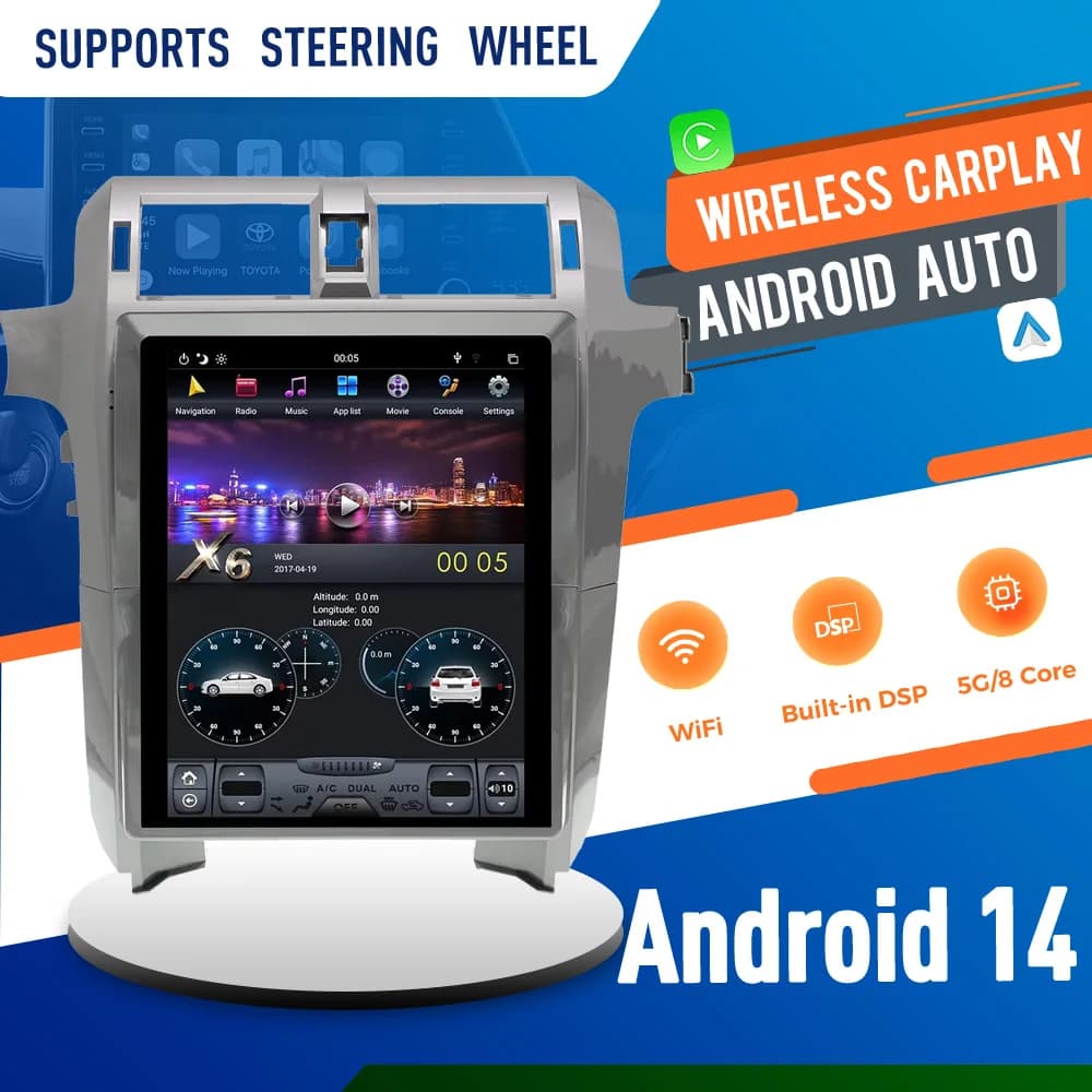 15.6 "Touch Screen Autoradio Per Lexus GX460 GX400 GX 2010 ~ 2021 GPS Carplay Android 14 Lettore Multimediale di Navigazione Unità Stereo
