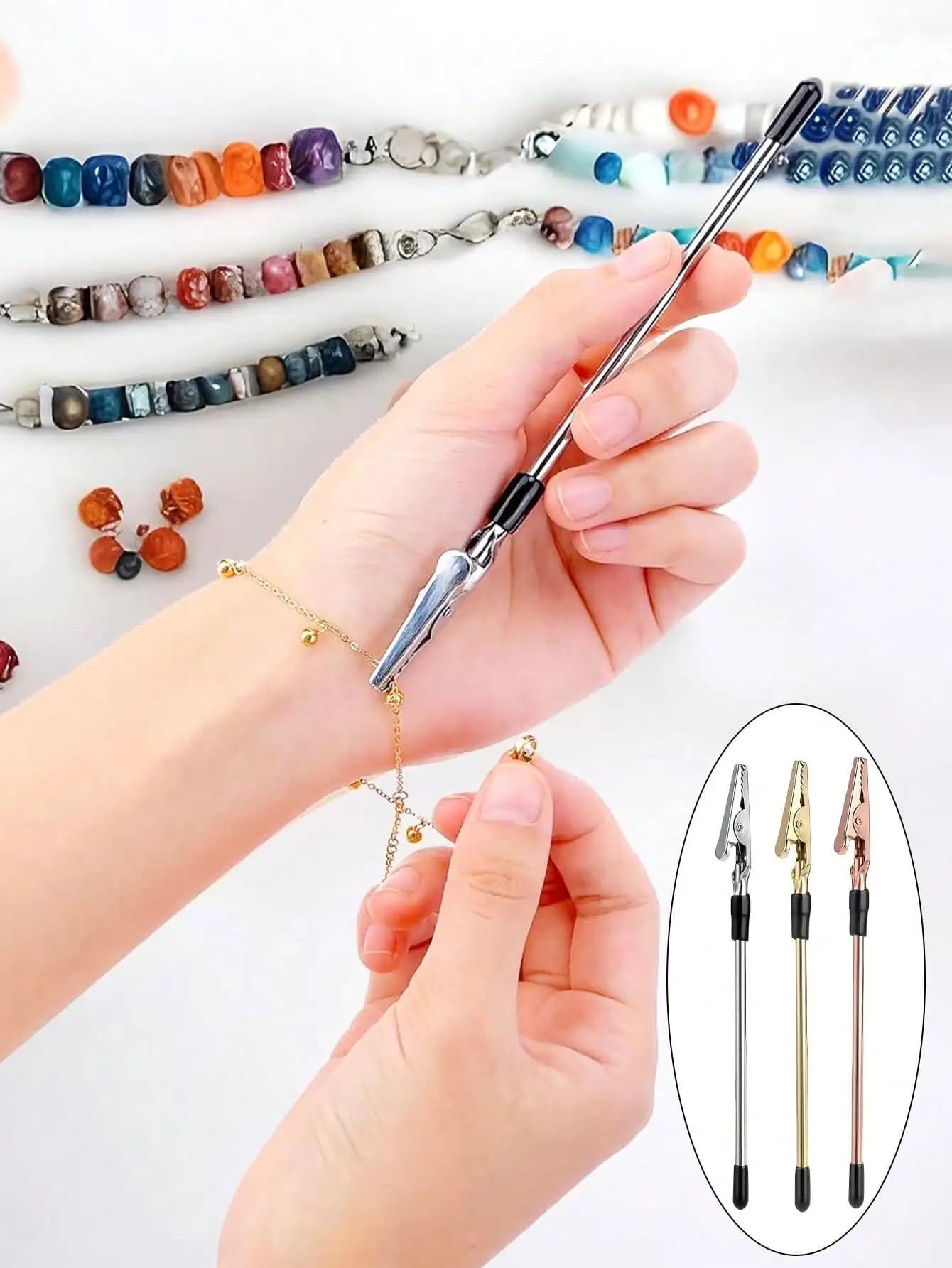 Strumento Multicolore per Braccialetti, Clip Ausiliarie per Fissaggio Gioielli