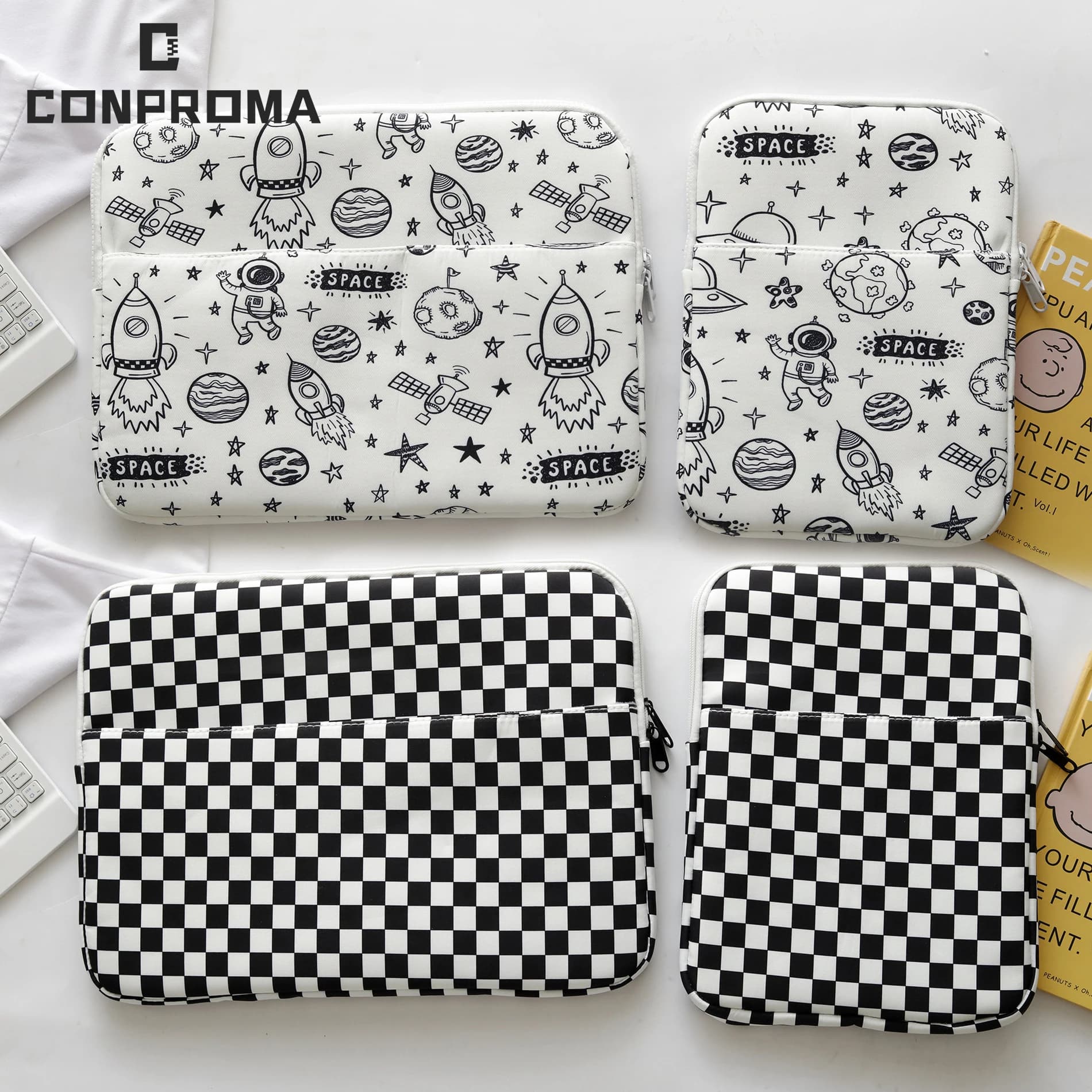 Borsa per Laptop 11 custodia per Computer con stampa Graffiti da 14 pollici Macbook Pro Air Funda Mac M1 borsa impermeabile per Notebook antiurto
