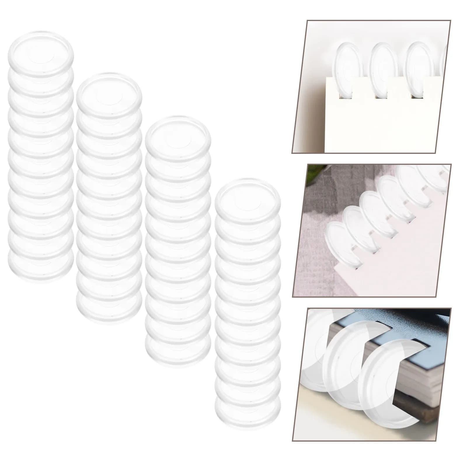 44 Pezzi Dischi per Rilegatura a Fogli Mobili in Plastica ABS, Anelli per Rilegatura per Quaderni Fai-da-te, Agende, Forniture per Ufficio e Scuola