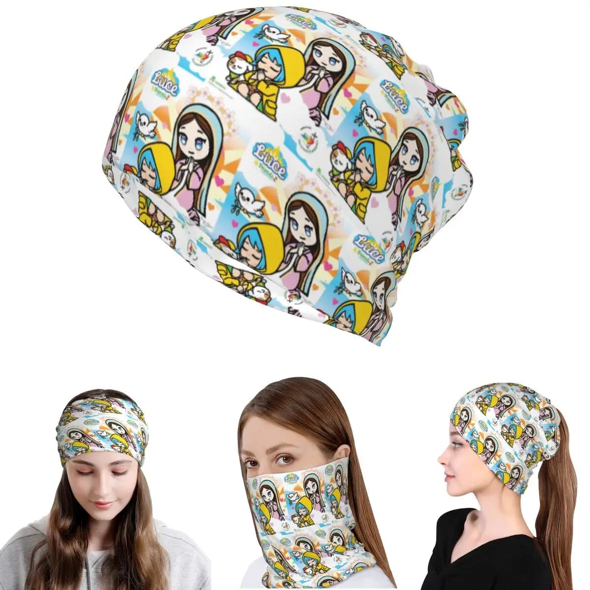 Luce Vatican Mascot Chiesa Cattolica 2025 Bandana Copricollo Maschera Sciarpa Multifunzione Balaclava Berretto per Uomini e Donne