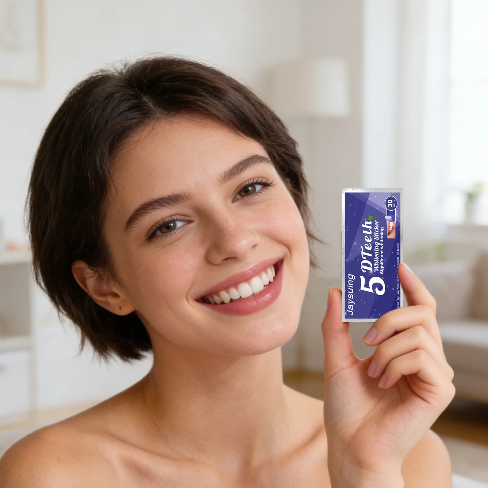 Jay descending whitening strips for teeth: remove superficial spots, protect the enamel, reduce the yellowing, refresh the breath, patch to mint taste