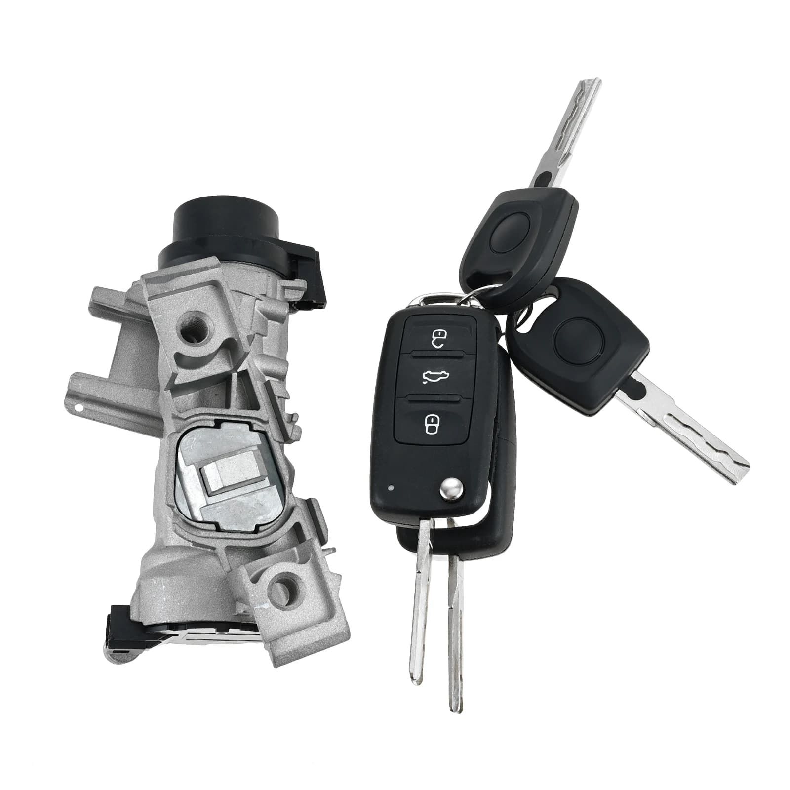 Cilindro di blocco interruttore avviamento accensione auto con chiavi 1K0905851B per Jetta 2006-2018 Golf 2004-2011 Rabbit 2006-2009 EOS 2007-2011
