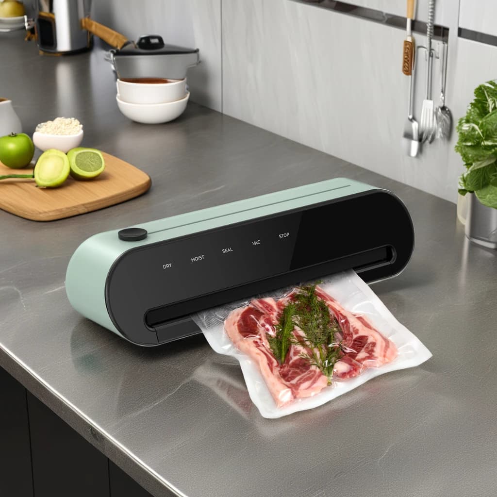 Mini sigillatrice sottovuoto elettrica domestica 220V con taglierina automatica per sacchetti Macchina portatile per sigillare cucina e auto per uso domestico