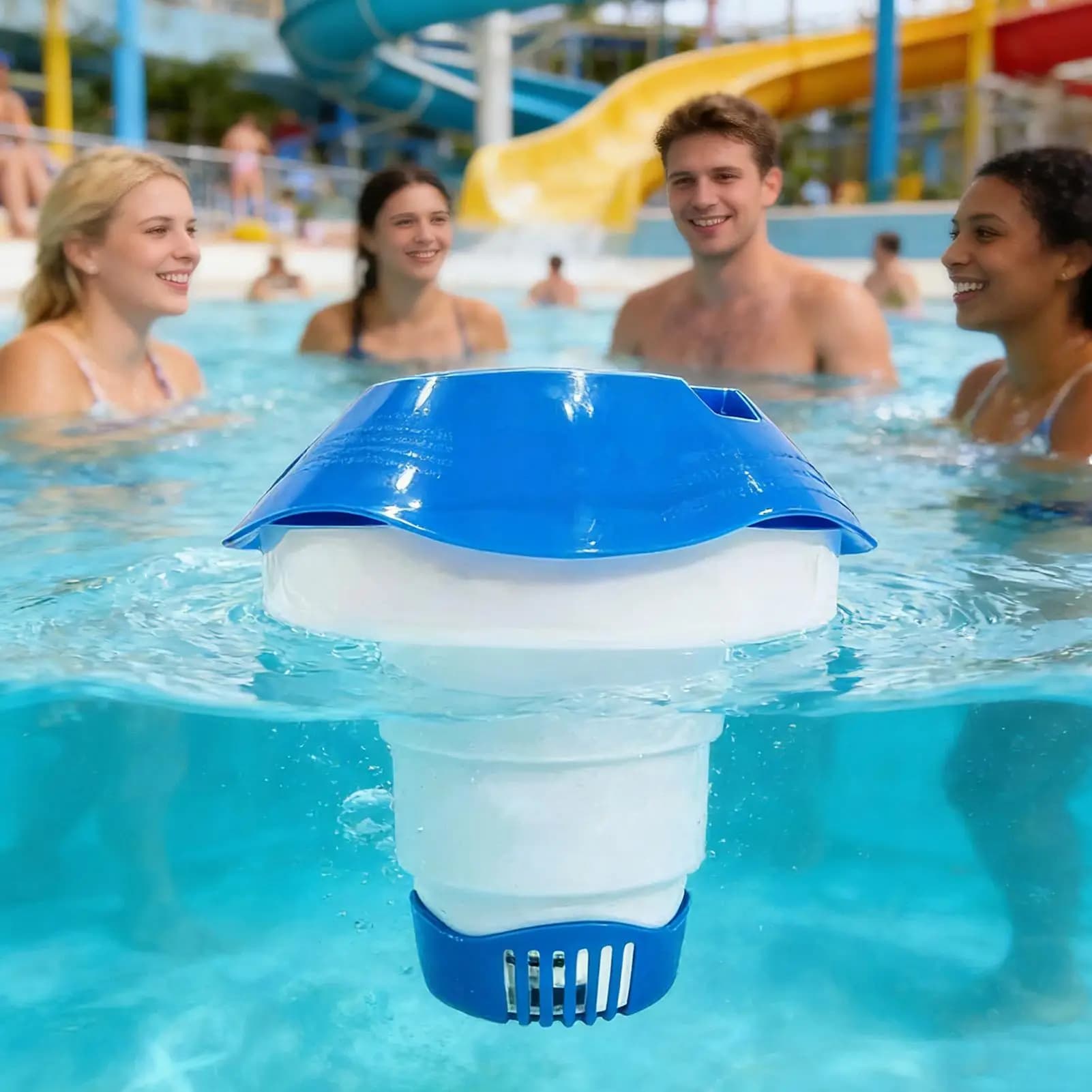 Dosatore Galleggiante Automatico per Cloro a Lunga Durata per Piscine - Sterilizzatore per Pastiglie di Cloro