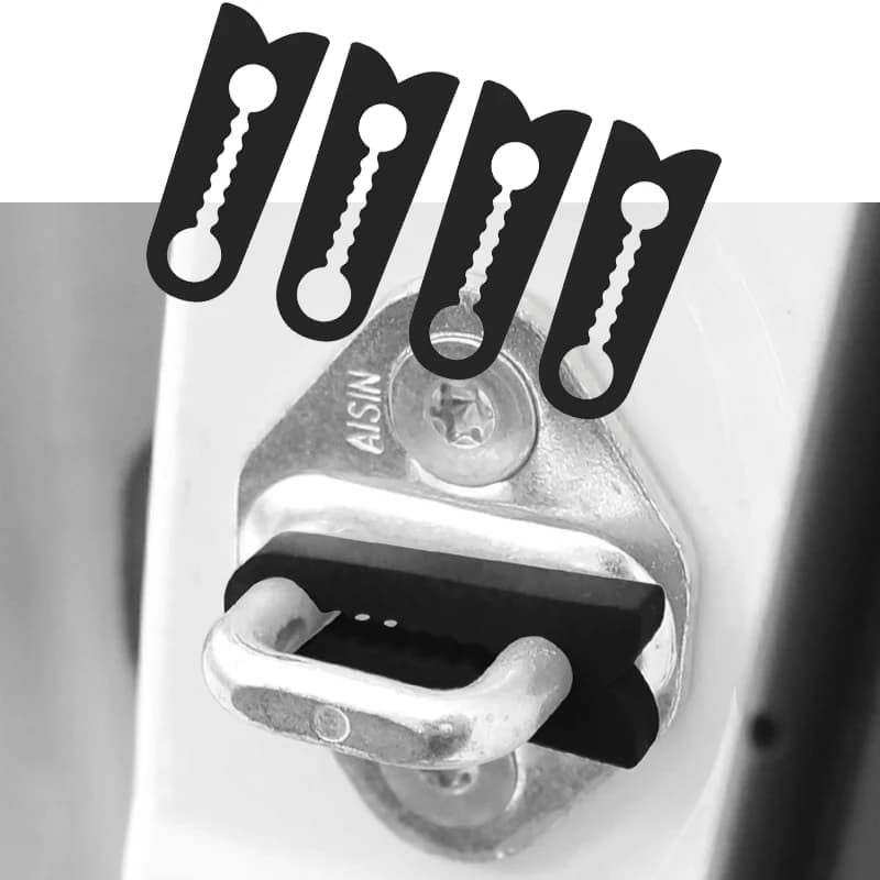 Protezione Universale in Silicone per Serratura Auto, Cuscinetto Antiurto, Copertura Silenziosa per Riduzione del Rumore di Chiusura Porta
