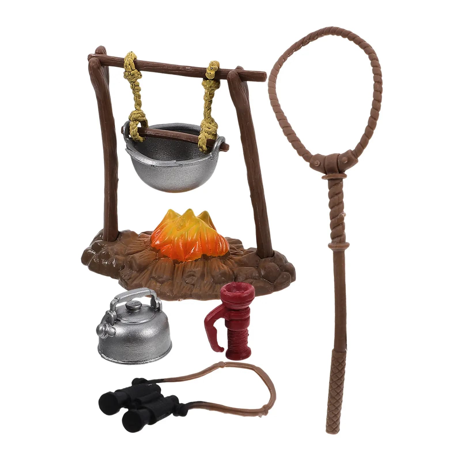 1Set Survival Equipment Set Kids Pretend Outdoor Camping Simulation Kit Wilderness Adventure Campfire Flashlight Telescope
