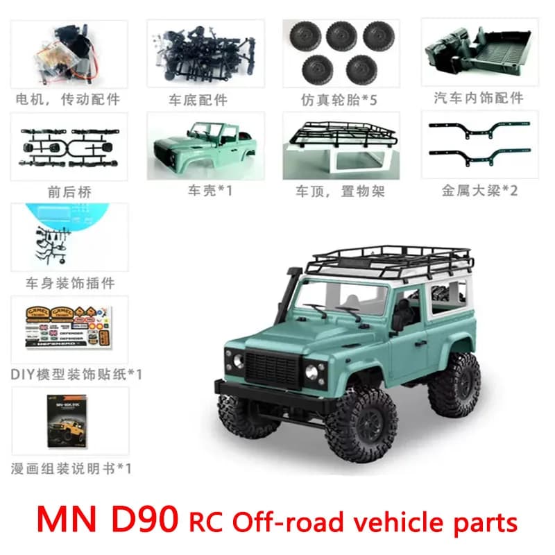 MN D90 D91 MN 99 99S 1:12 RC Modello di carta militare pezzo di aggiornamento per auto Arrampicata telecomando Accessori fuoristrada per tutte le ruote motrici