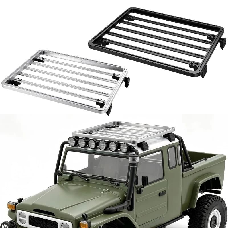 1/10 RC Crawler CNC Aluminum Roof Rack Luggage Rack for VP VS4-10 Phoenix Durable Lightweight Scale Upgrade Metal Part