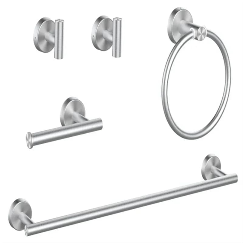 ABZV-Home Portaoggetti da bagno Set portasciugamani da bagno in acciaio inossidabile Set portasciugamani da bagno