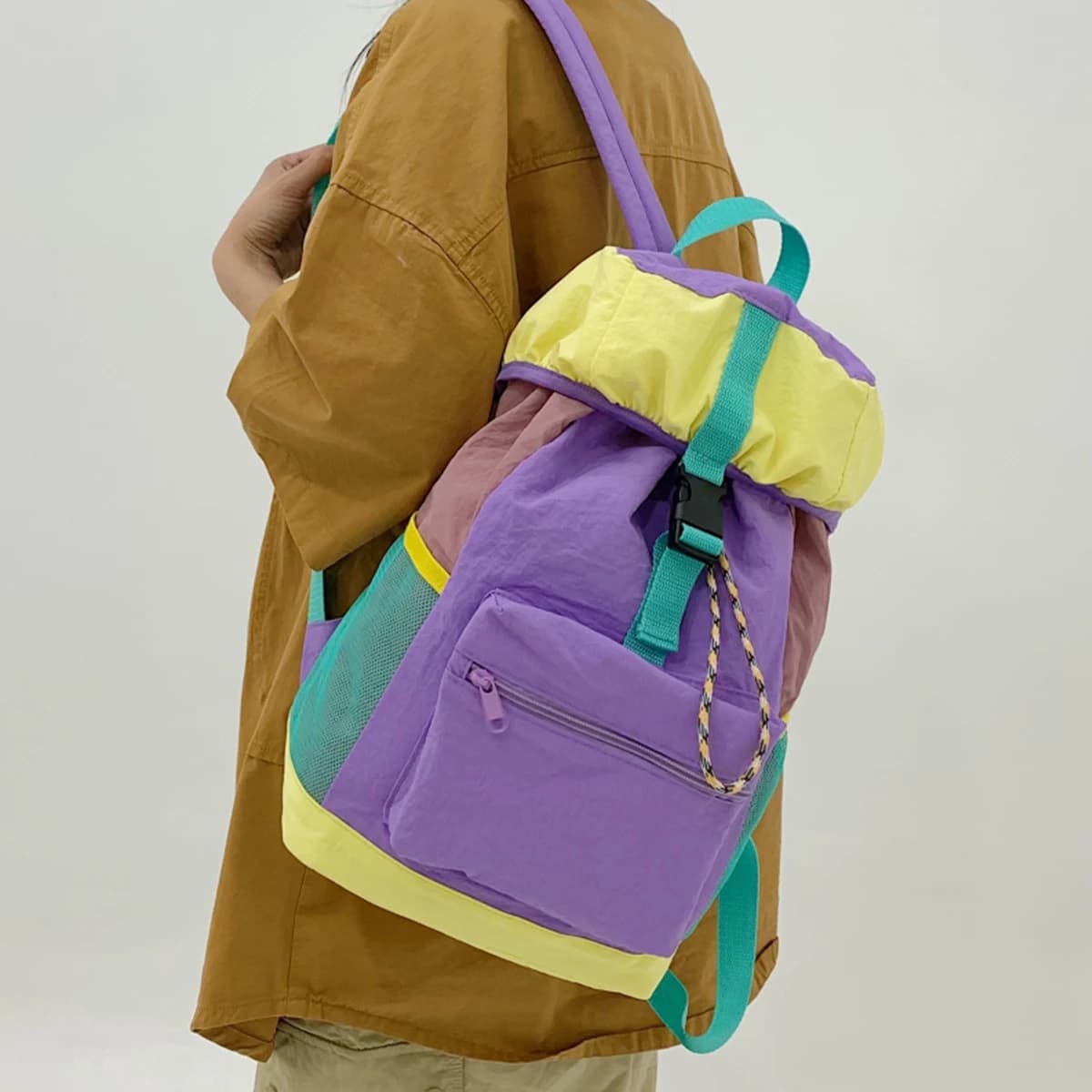 Travel Backpack Spring Outing Lightweight Multi-Functional Mountaineering Bag Climbing Bag Large Capacity Hiking School Bag