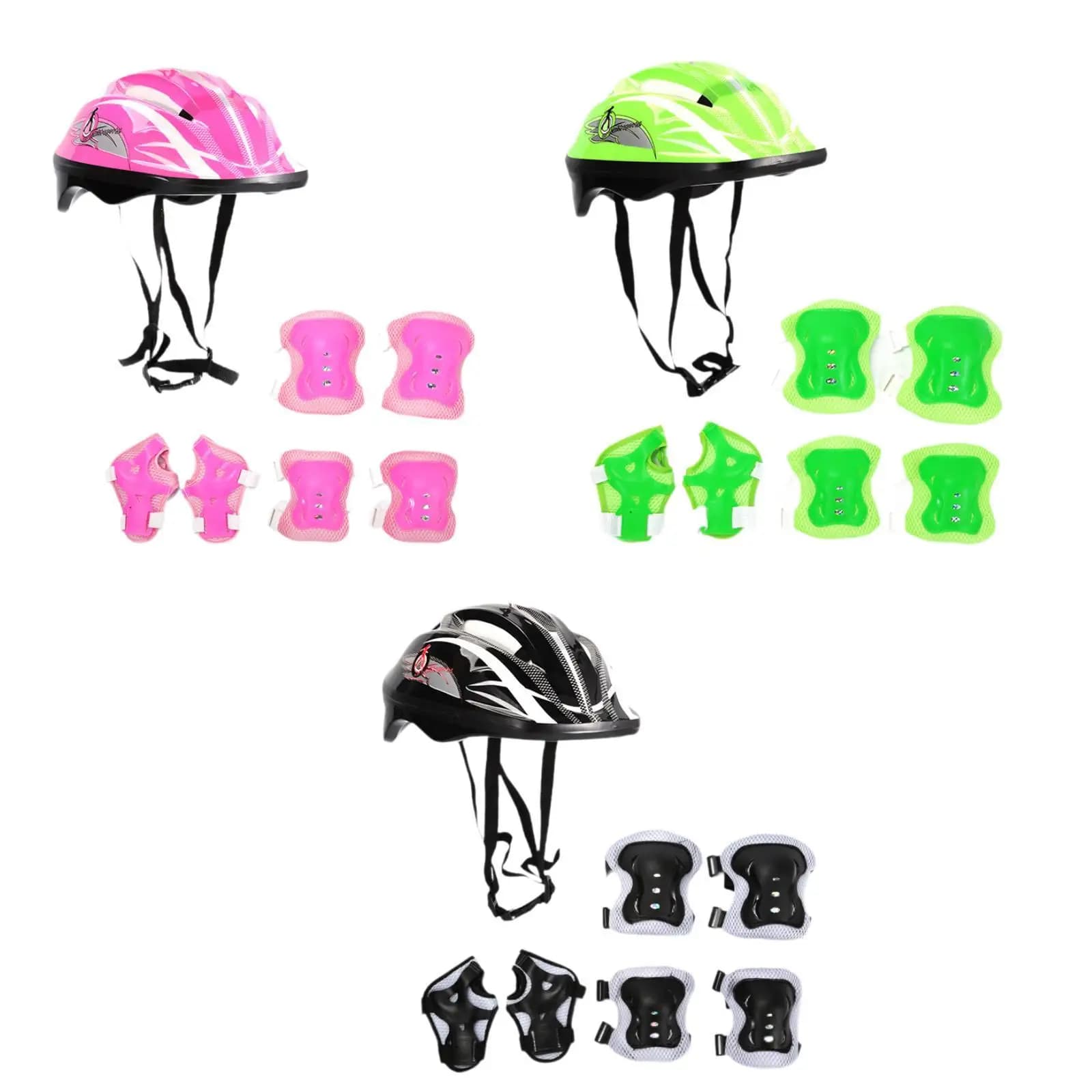 Set di caschi da bici per bambini Casco da pattinaggio a rotelle per la guida di pattini a rotelle Longboard