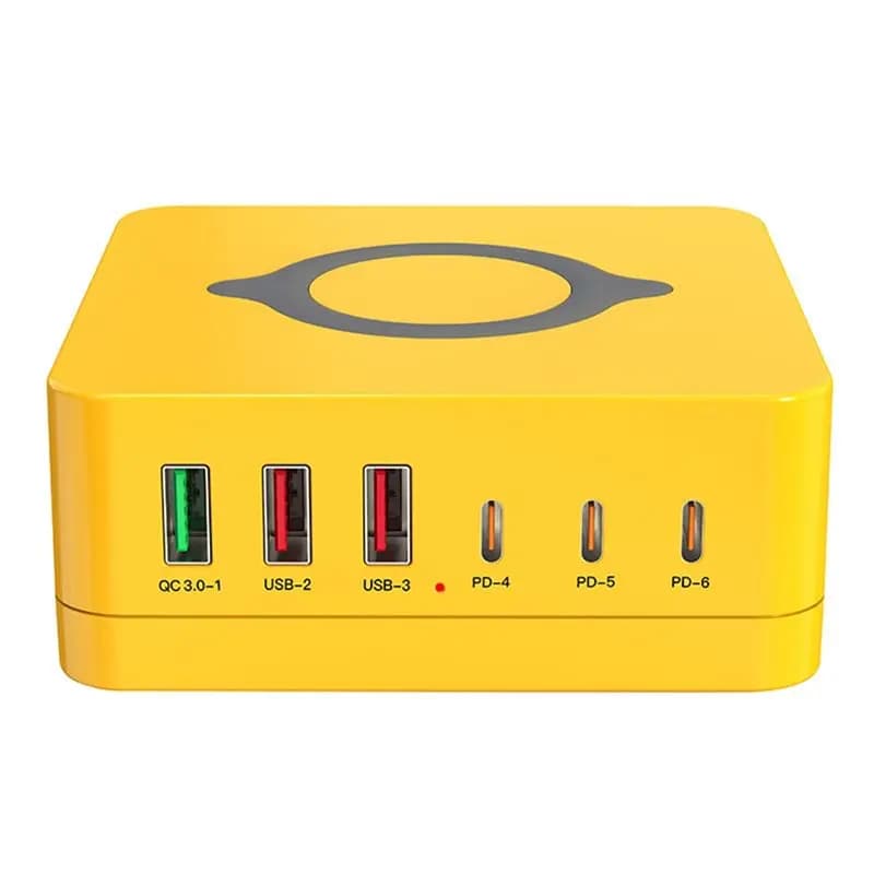 24-Hour Delivery 140W Charging Station With Retractable USB-C Cable Fast For Tablet PC Phones Multiple Devices