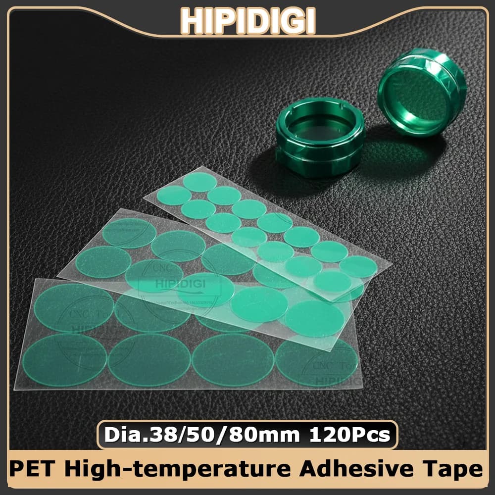 PET Dust Adhesive Tape Diameter 38/50/80mm for Laser Lenses, Without Collar Residues, Dustproof, Heat Resistant, Insulating