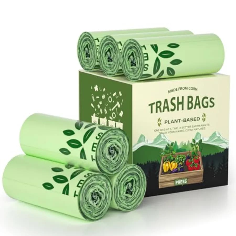 150 Count Compostable Trash Bags 3 Gallon Trash Bag, Small Compost Bags for Countertop Bin, Unscented Biodegradable Compost Bag