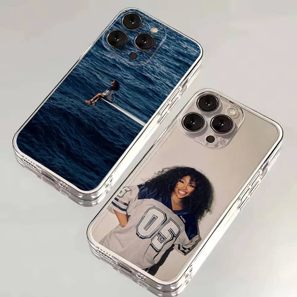 Custodia per telefono Singer S-SZA lana per iPhone 16,15,14,13,12,11 Plus,Pro,Max,XR,XS,X,7,8 SE,Mini morbido silicone trasparente