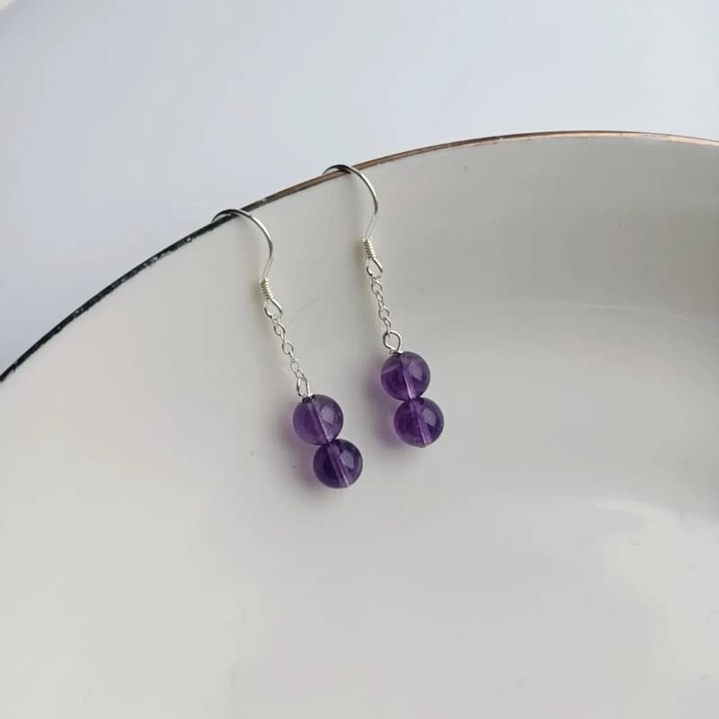 Classic Fresh and Small Round Bead Long Earrings, Suitable for Daily Wear and Accessories