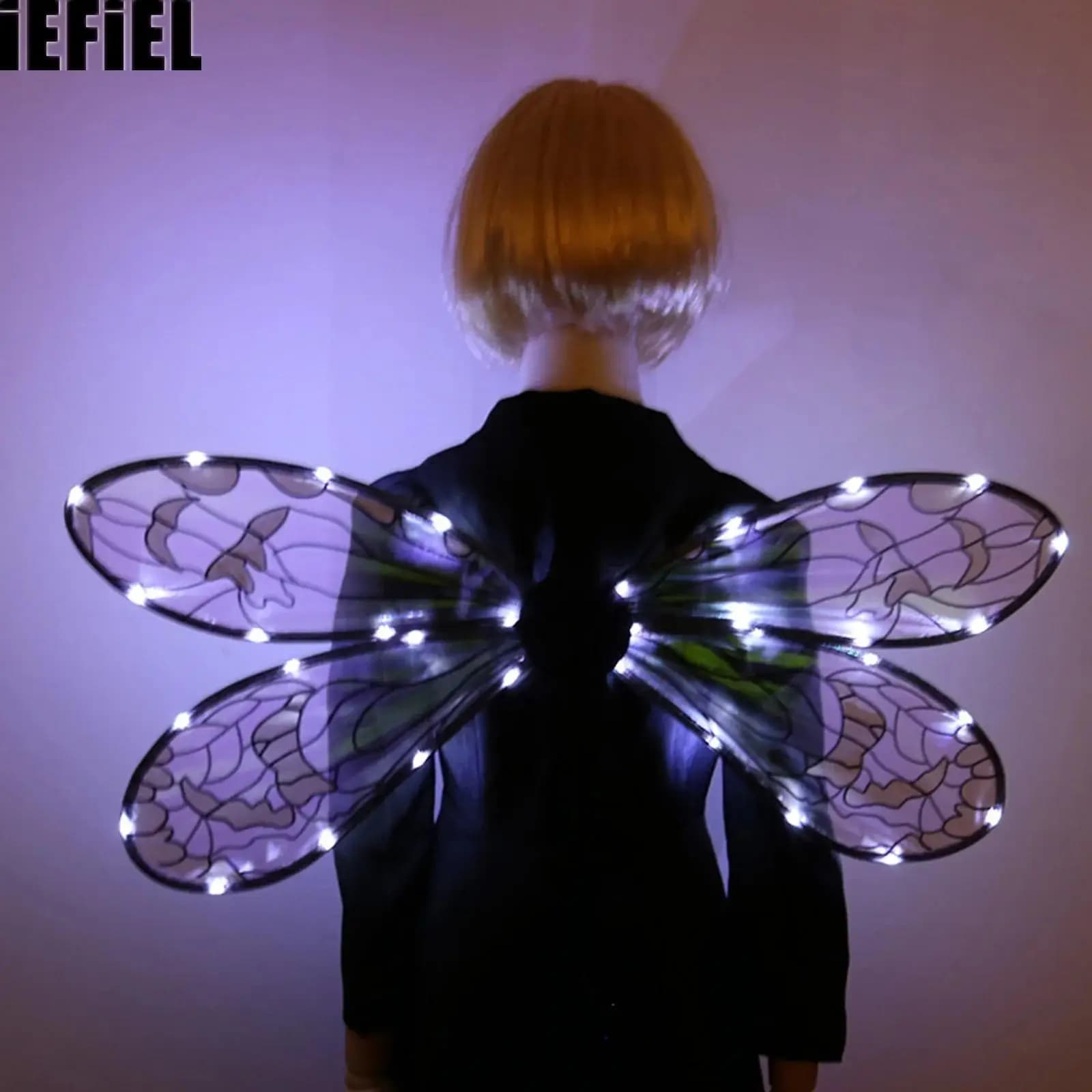 Fata di Halloween Ala di libellula Ali luminose a LED Costumi per feste in maschera Accessori per vestire Puntelli
