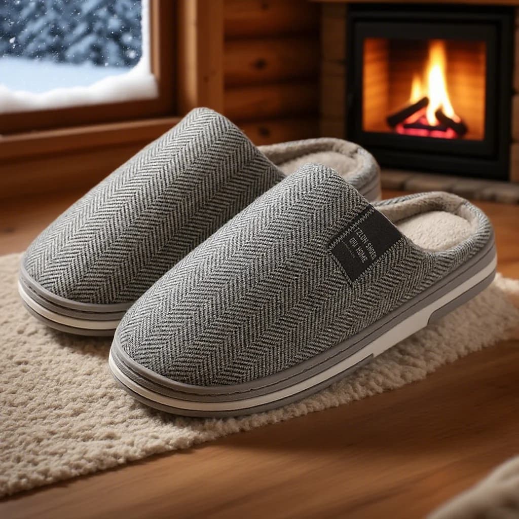 Pantofole in Cotone Autunno Inverno 2025 per Uomo e Donna, Scarpe Antiscivolo per Casa, Calde, Leggere e Durevoli per Uso Quotidiano
