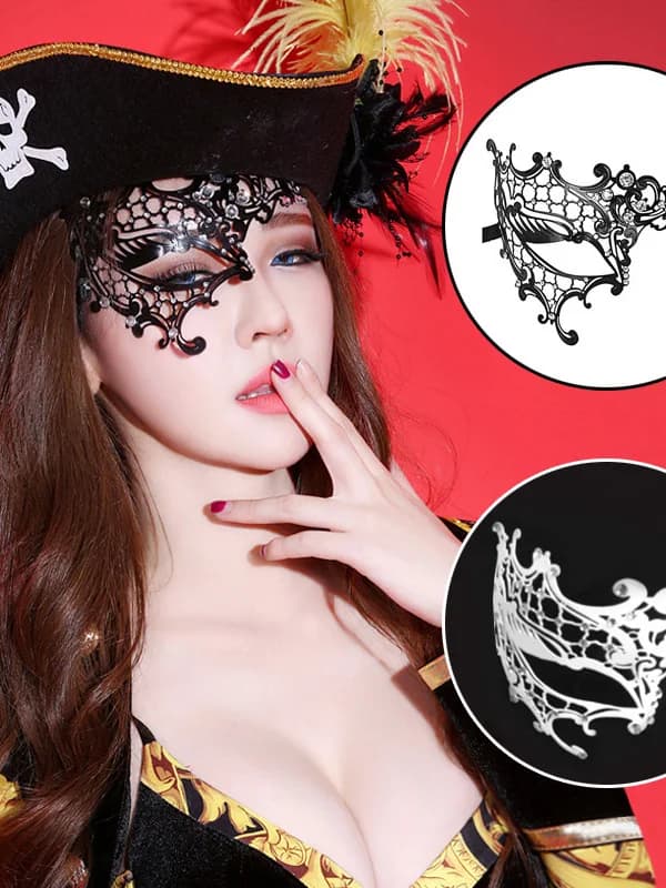 Maschera in Metallo a Mezzo Volto, Articolo Promozionale per Discoteche e Bar, Maschera DJ alla Moda per Uomini e Donne, Accessori per Feste in Maschera