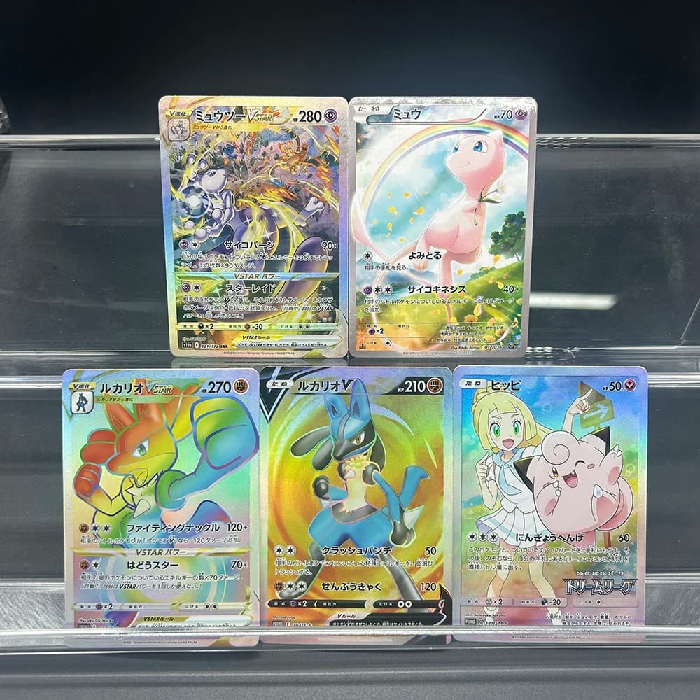 Carta da collezione PTCG fai-da-te Mewtwo Vstar 221/172 Charizard Vstar 212/172 Sar Set Vstar Universo Carta stagnola giapponese Regali per bambini