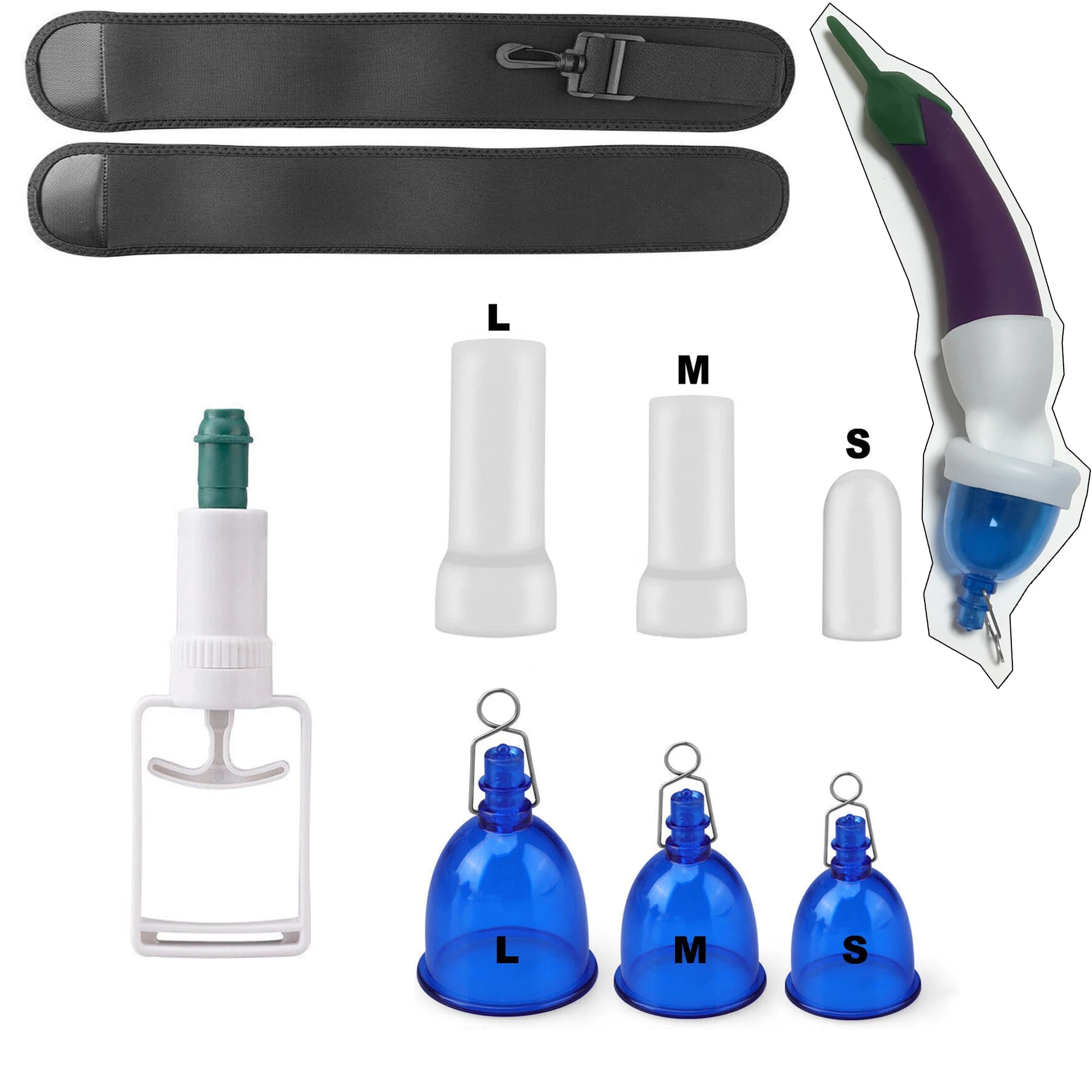 Set di Coppettazione per la Salute Domestica, Rilassante Muscolare, Coppette a Pressione Negativa, Allenatore per Stretching, Coppettazione Cinese, Essenziale per Uomo