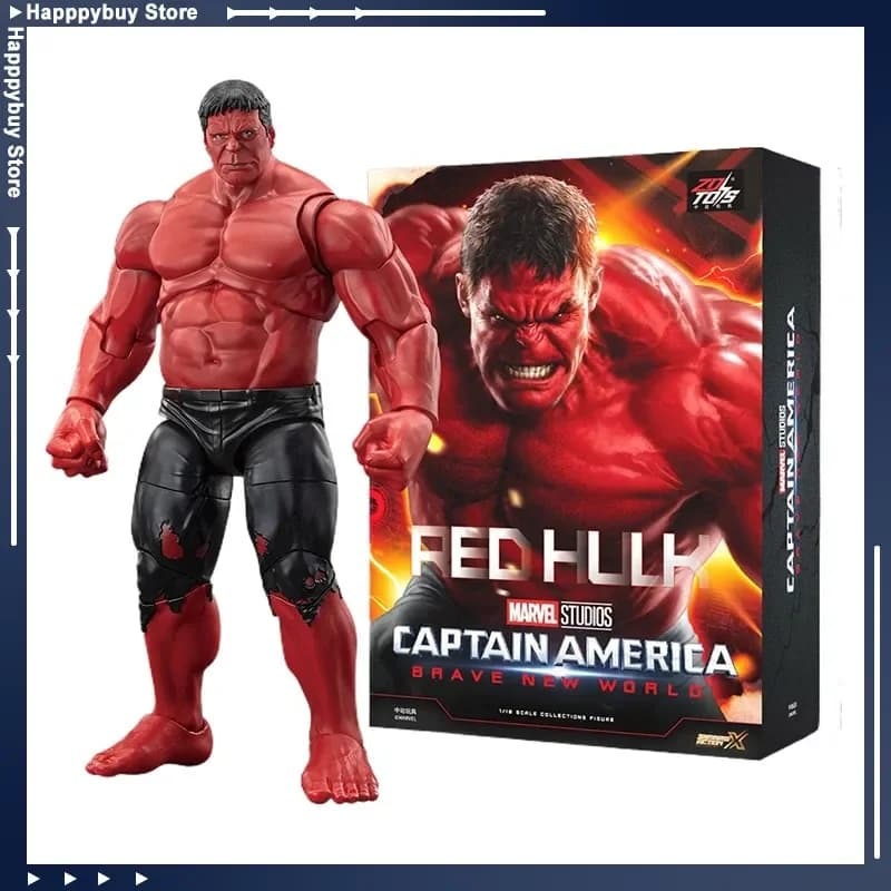 Genuine ZD Toys Red Hulk Action Figure Marvel Legends Bruce Banner Figure Collectible Model Decorate Toy Birthday Gift