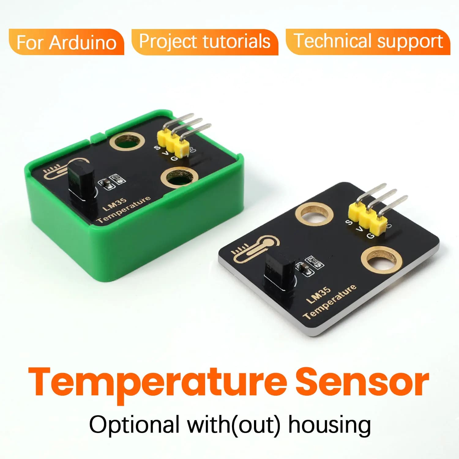 Sensore di Temperatura LM35 Keyestudio per Arduino e Raspberry Pi, Compatibile con LEGO, Kit Elettronico Fai-da-Te