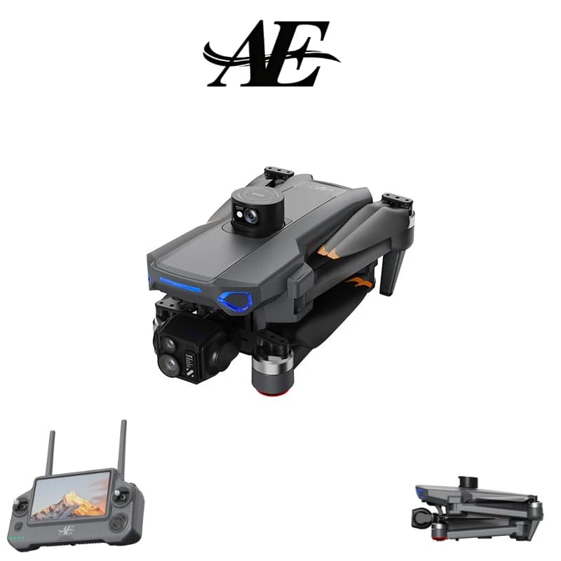 Nuovo Drone GPS con Telecamera 8K HD, Gimbal a 3 Assi, WiFi, Evitamento Ostacoli, FPV, Motore Brushless, Telecomando Touch Screen, Quadricottero Giocattolo 64G