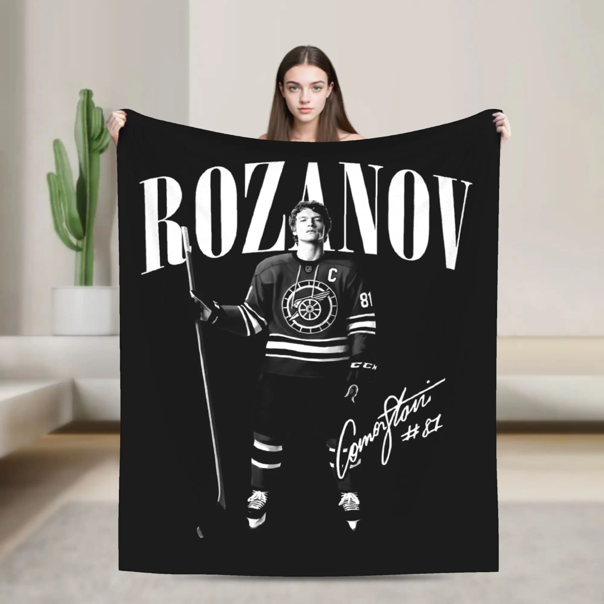 Coperta in pile Hollander Rozanov Shane Heated Rivalry, invernale, traspirante, super morbida, per divano, tappeto da esterno